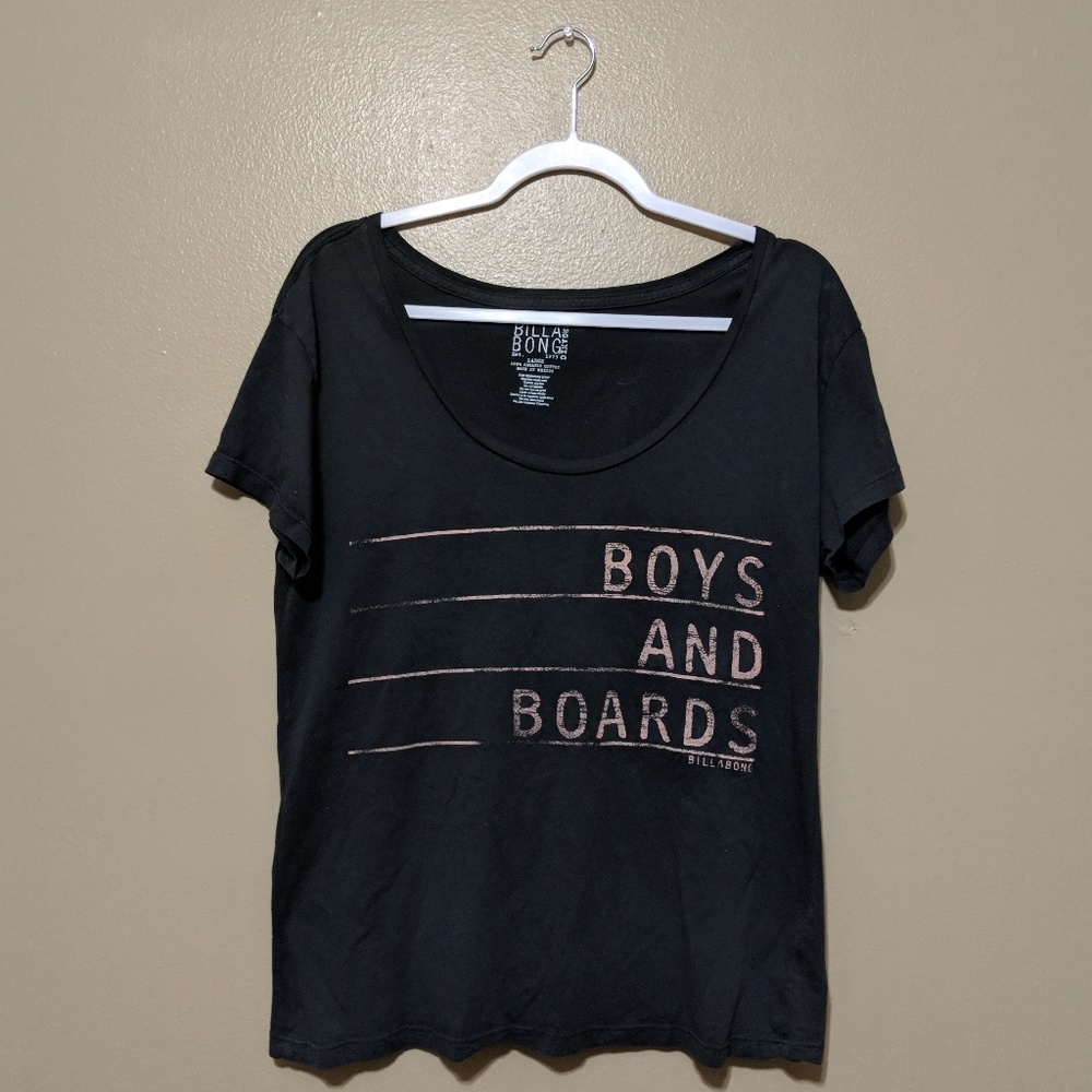 Billabong gray boys & boards shirt